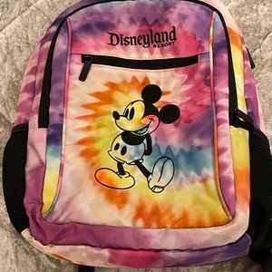 DISNEYLAND backpack! Mickey tie dye USB port **BRAND NEW**
